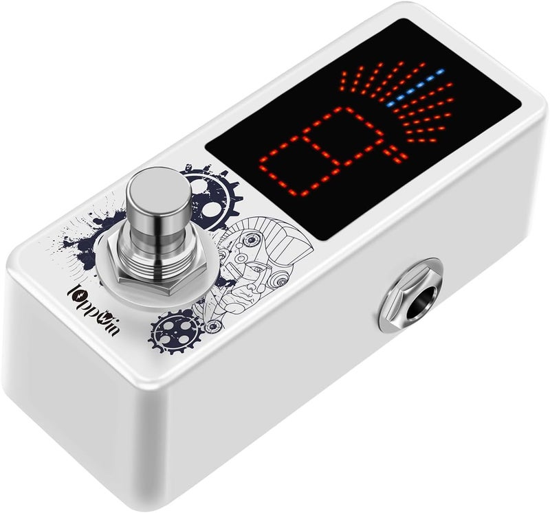 IOppWin LT-910 Chromatic Tuner with LED Display & Precise Strobe Mode (0.1% Accuracy) - Metal Shell, True Bypass, Compact Design for Guitar/Bass/Violin - Image 3